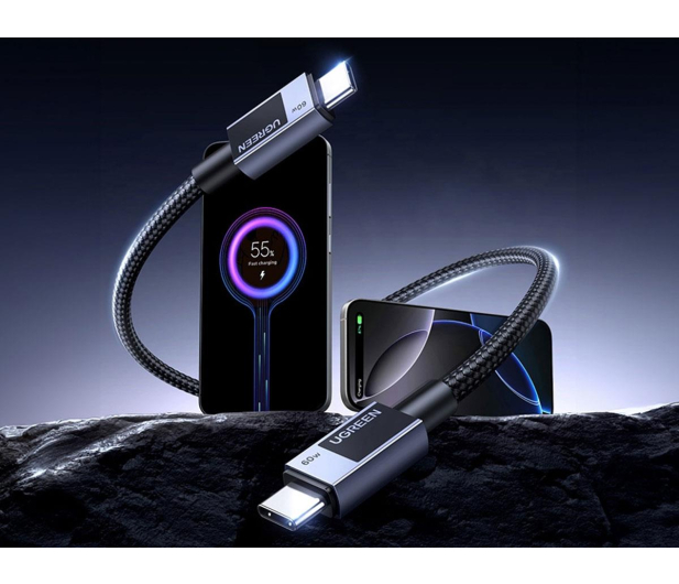 UGREEN Kabel USB-C do USB-C L524 60W PD 3m szary - 1489158 - zdjęcie 5